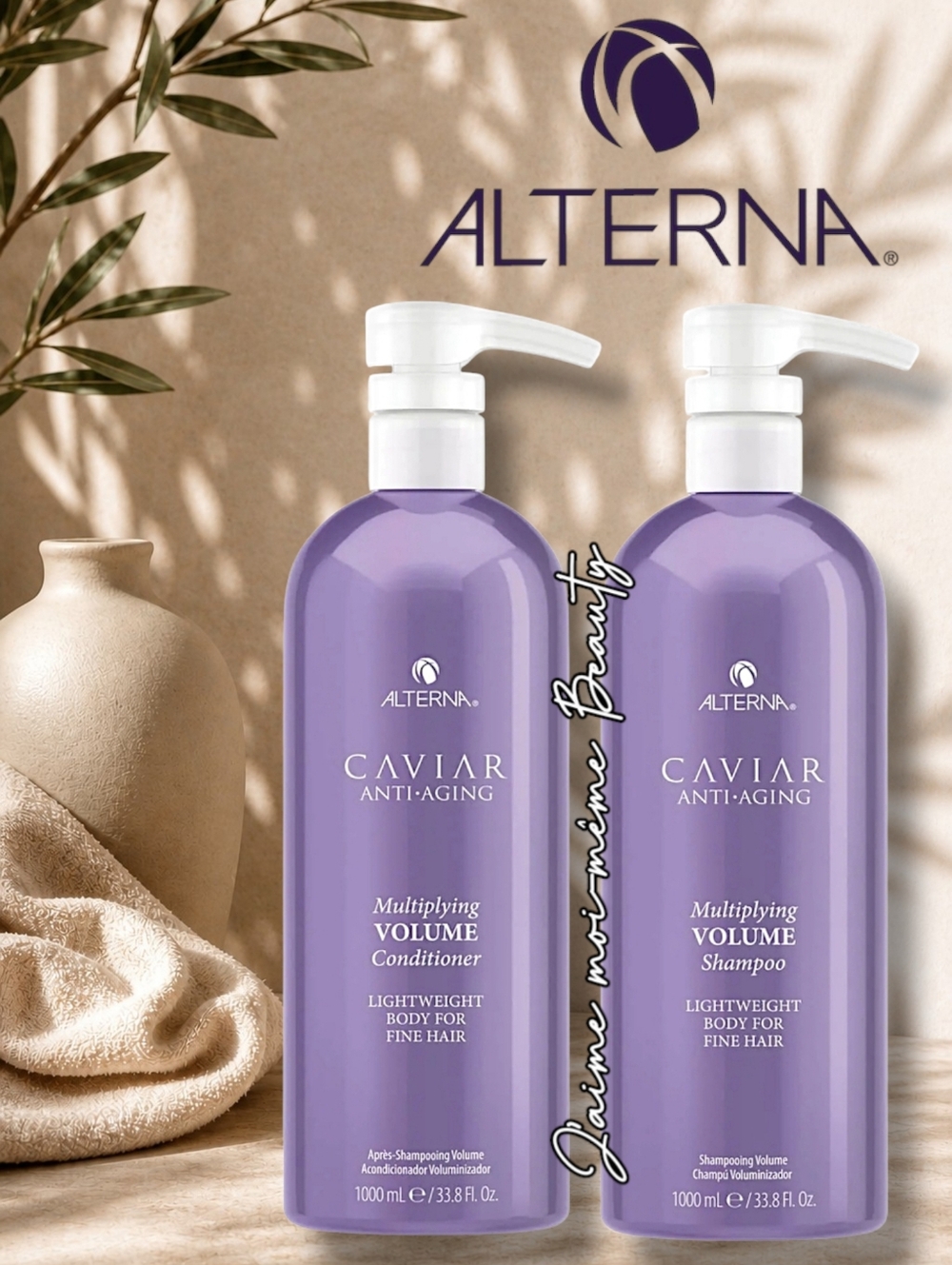 Alterna Caviar Anti-Aging Volume Shampoo and Conditioner Liter Set